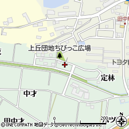 愛知県豊田市上丘町定林6周辺の地図