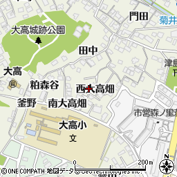 愛知県名古屋市緑区大高町西大高畑12周辺の地図
