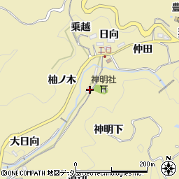 愛知県豊田市豊松町神明下周辺の地図