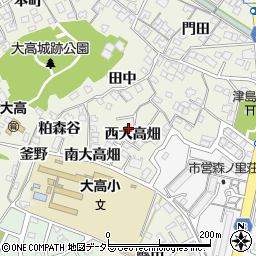 愛知県名古屋市緑区大高町西大高畑11周辺の地図