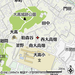 愛知県名古屋市緑区大高町西大高畑20周辺の地図