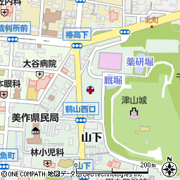 津山文化センター駐車場周辺の地図