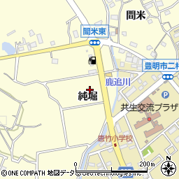 愛知県豊明市間米町（純堀）周辺の地図