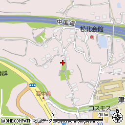 岡山県津山市二宮周辺の地図