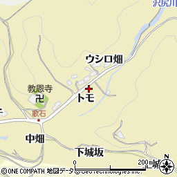 愛知県豊田市豊松町トモ周辺の地図