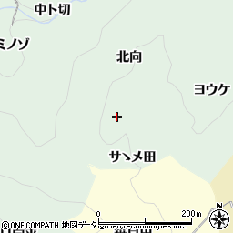 愛知県豊田市鍋田町北向周辺の地図