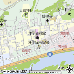 津山洋学資料館周辺の地図