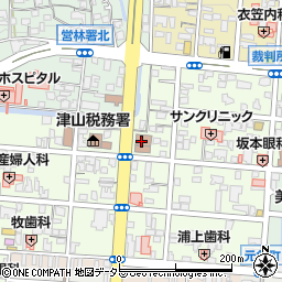 岡山地方法務局　津山支局人権相談周辺の地図