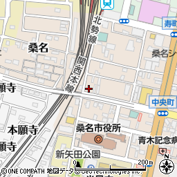三重県桑名市中央町1丁目39周辺の地図