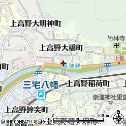 京都府京都市左京区上高野大橋町5周辺の地図