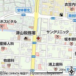 岡山地方法務局津山支局周辺の地図