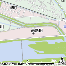 三重県桑名市巌新田周辺の地図