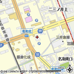 愛知県東海市名和町三番割上周辺の地図