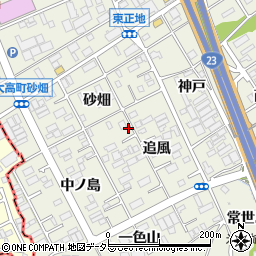 愛知県名古屋市緑区大高町追風26周辺の地図