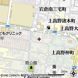 京都府京都市左京区上高野深田町周辺の地図