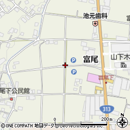 岡山県真庭市富尾周辺の地図