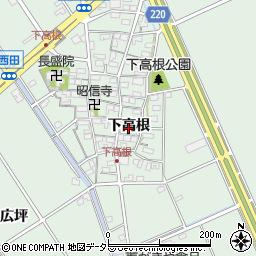 愛知県豊明市沓掛町下高根周辺の地図