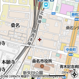 三重県桑名市中央町1丁目38周辺の地図