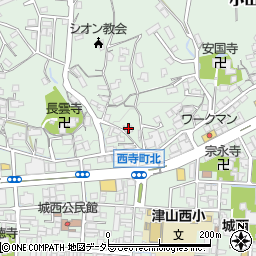 津山変電所周辺の地図