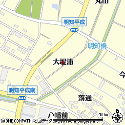 愛知県みよし市明知町（大堤浦）周辺の地図