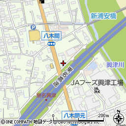 二代目魚がし興津店周辺の地図
