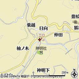 愛知県豊田市豊松町仲田周辺の地図