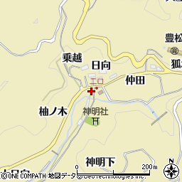 愛知県豊田市豊松町（仲田）周辺の地図