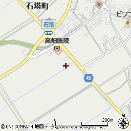 滋賀県東近江市石塔町1353周辺の地図