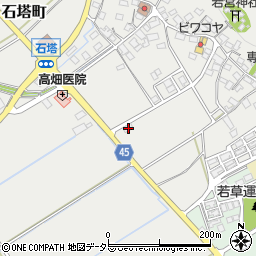 滋賀県東近江市石塔町1461周辺の地図