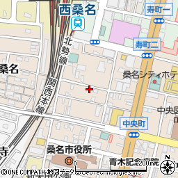 名鉄協商桑名駅前駐車場周辺の地図