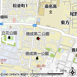 徳成第二公園周辺の地図