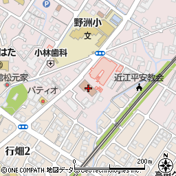 野洲郵便局　貯金・保険窓口周辺の地図