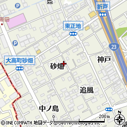 愛知県名古屋市緑区大高町（砂畑）周辺の地図