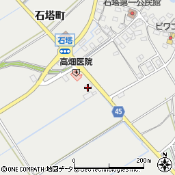 滋賀県東近江市石塔町1351周辺の地図