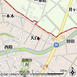 愛知県刈谷市井ケ谷町天白周辺の地図