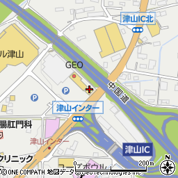 ガスト津山インター店周辺の地図