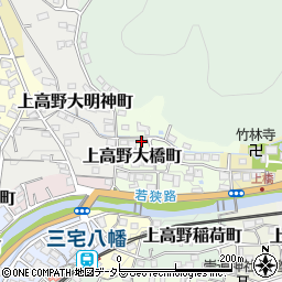 京都府京都市左京区上高野大橋町14周辺の地図
