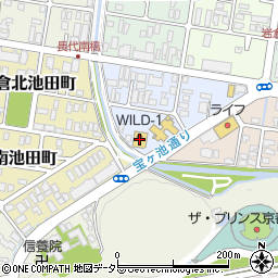 ＷＩＬＤ−１京都宝ヶ池店周辺の地図