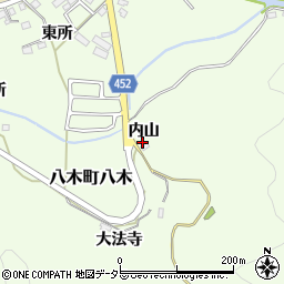 京都府南丹市八木町八木内山周辺の地図