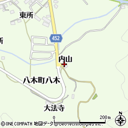 京都府南丹市八木町八木（内山）周辺の地図