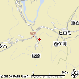 愛知県豊田市豊松町（松原）周辺の地図