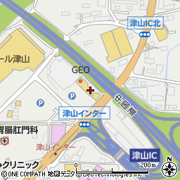 ゲオ津山インター店周辺の地図