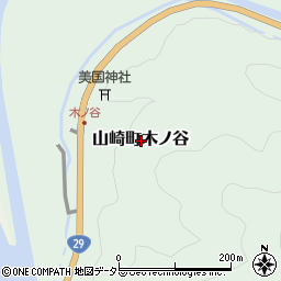 兵庫県宍粟市山崎町木ノ谷周辺の地図