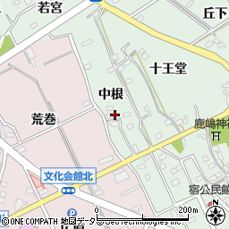 愛知県豊明市沓掛町中根周辺の地図