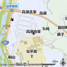 愛知県豊田市鵜ケ瀬町高瀬南峯周辺の地図