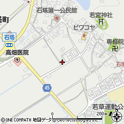 滋賀県東近江市石塔町1426周辺の地図