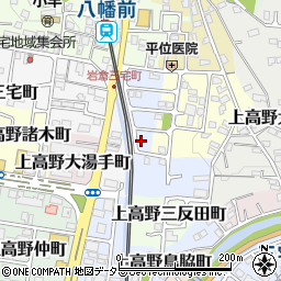 京都府京都市左京区上高野市川町1-23周辺の地図