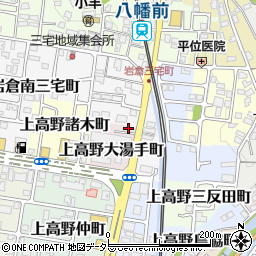 京都府京都市左京区上高野大湯手町5-7周辺の地図