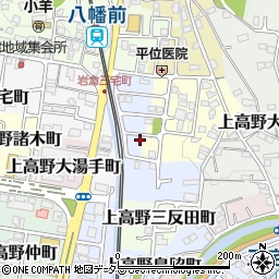 京都府京都市左京区上高野市川町1-21周辺の地図