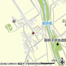 滋賀県蒲生郡竜王町薬師周辺の地図